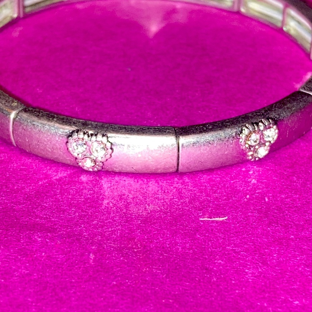 NWOT Lia Sophia silver crystal bracelet